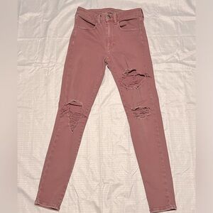 Light pink American Eagle Next Level Stretch Jeans